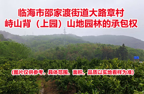 临海市邵家渡街道大路章村峙山背（上园）山地园林的承包权